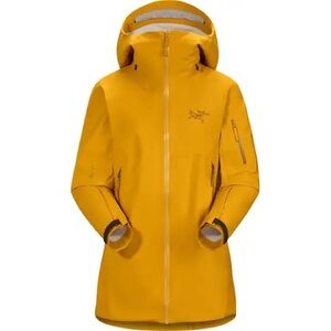 Arcteryx goretex sentinel women's jacket, size medium, yellow/gold color
